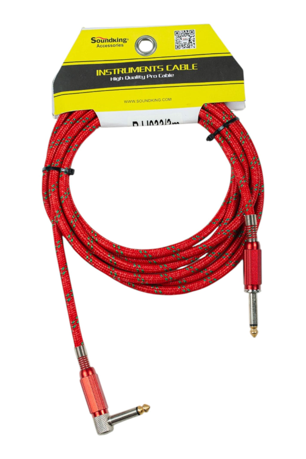 SOUNDKING | CABLE PARA INSTRUMENTO TIPO PLANCHA COLOR ROJO EN L 6M